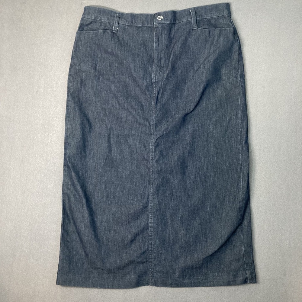 Lee Riders Denim Skirt Women's 14M Button Zipper Cowgirl Western W40BS75 Vintage